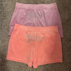 2 pairs of juicy couture shorts size large